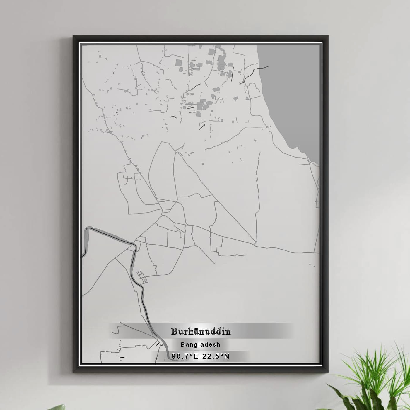 ROAD MAP OF BURHĀNUDDIN, BANGLADESH BY MAPBAKES