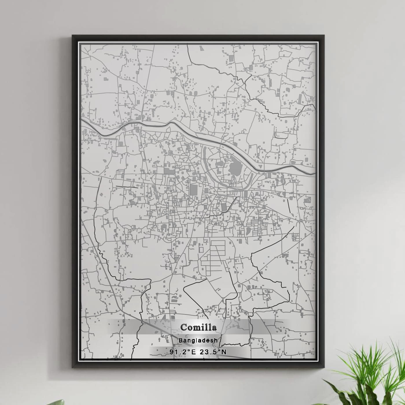 ROAD MAP OF COMILLA, BANGLADESH BY MAPBAKES