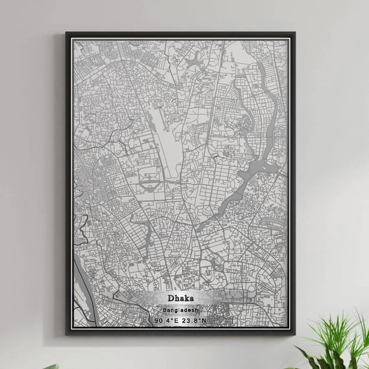 ROAD MAP OF DHAKA, BANGLADESH BY MAPBAKES