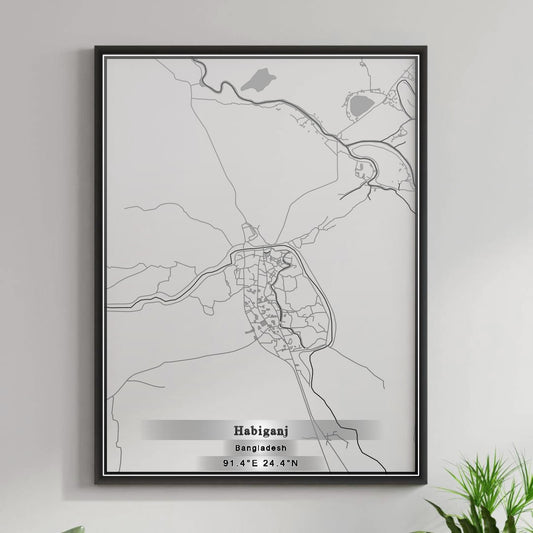 ROAD MAP OF HABIGANJ, BANGLADESH BY MAPBAKES