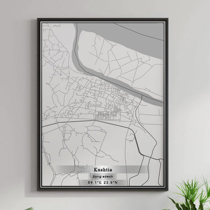 ROAD MAP OF KUSHTIA, BANGLADESH BY MAPBAKES