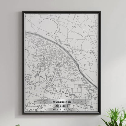 ROAD MAP OF MYMENSINGH, BANGLADESH BY MAPBAKES