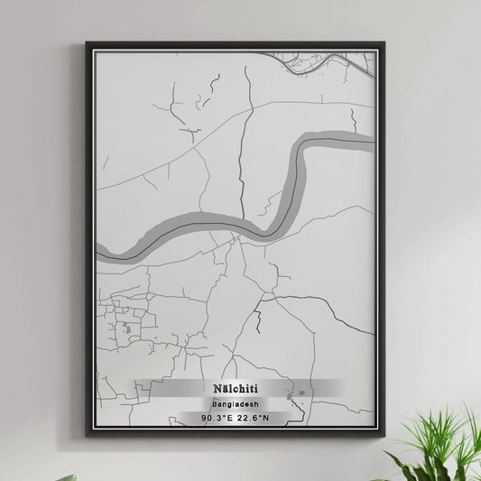 ROAD MAP OF NÄLCHITI, BANGLADESH BY MAPBAKES