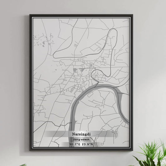 ROAD MAP OF NARSINGDI, BANGLADESH BY MAPBAKES