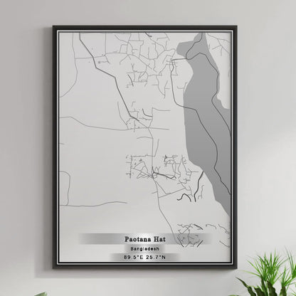 ROAD MAP OF PAOTANA HAT, BANGLADESH BY MAPBAKES