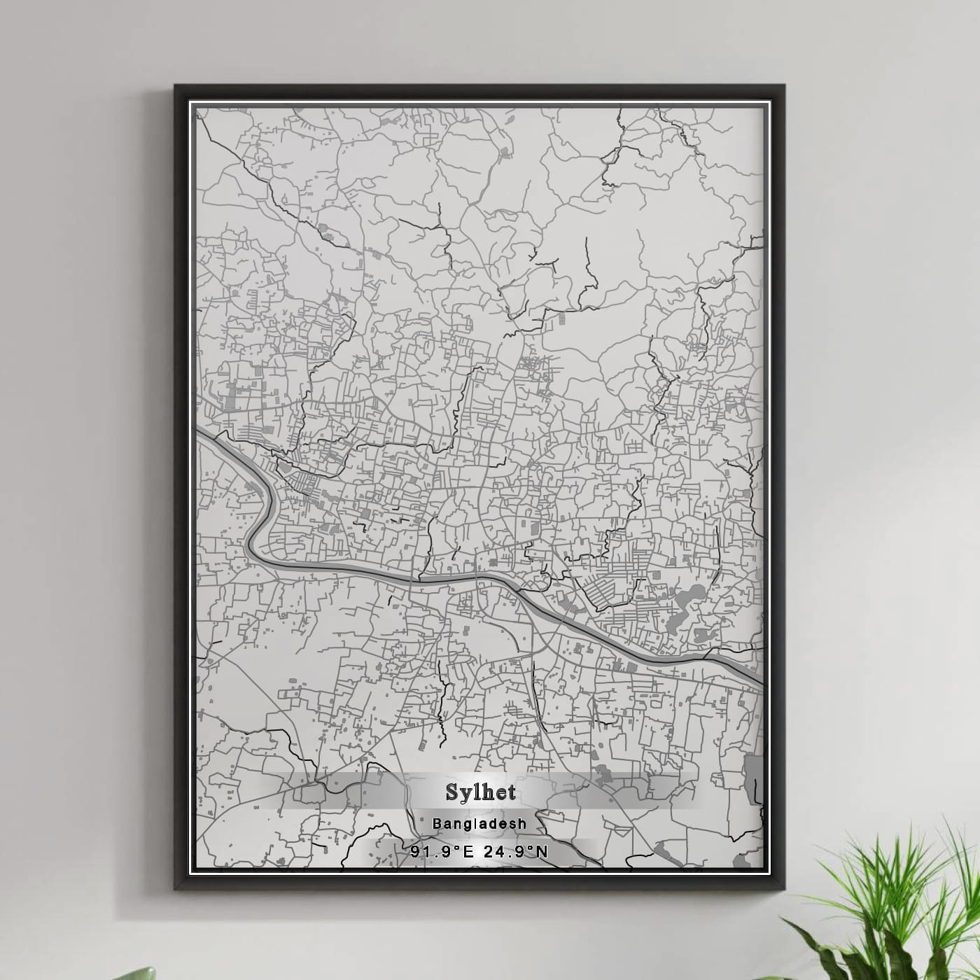 ROAD MAP OF SYLHET, BANGLADESH BY MAPBAKES