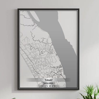 ROAD MAP OF TEKNĀF, BANGLADESH BY MAPBAKES