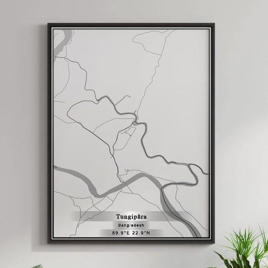 ROAD MAP OF TUNGIPĀRA, BANGLADESH BY MAPBAKES