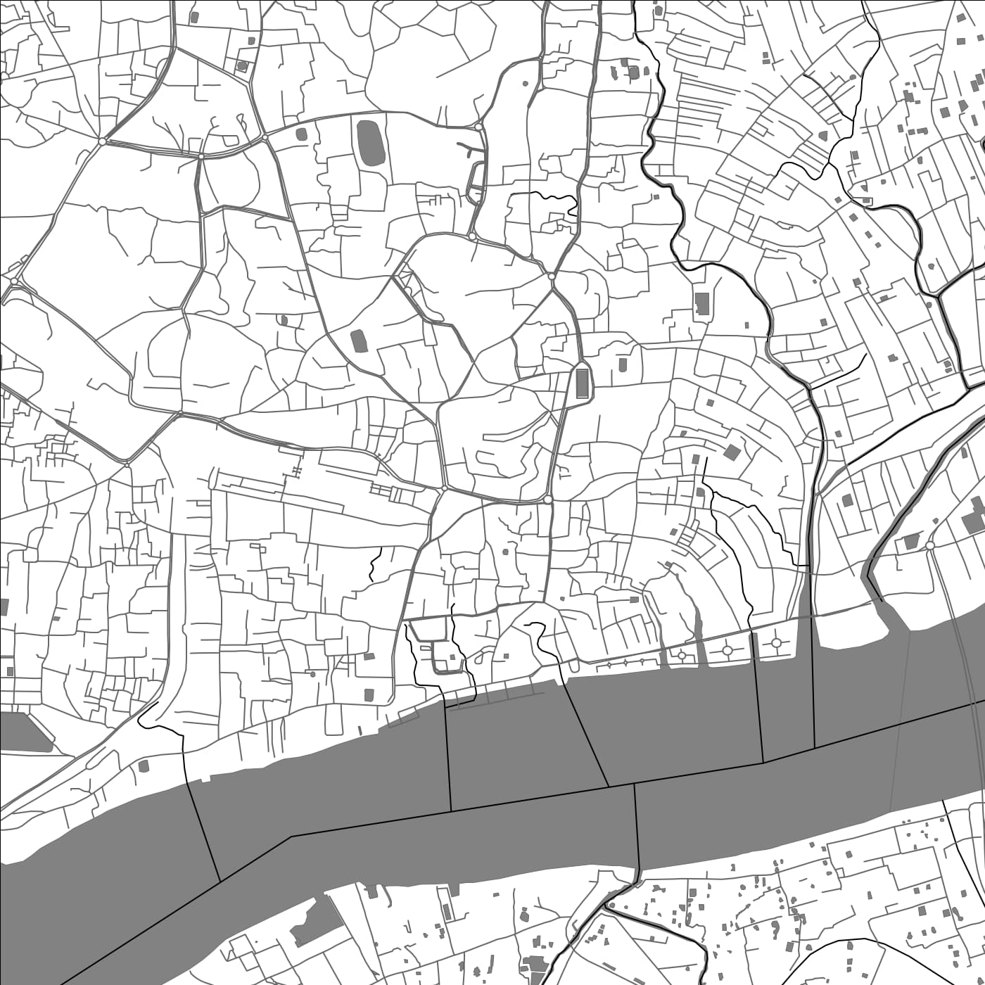 ROAD MAP OF CHATTOGRAM, BANGLADESH BY MAPBAKES