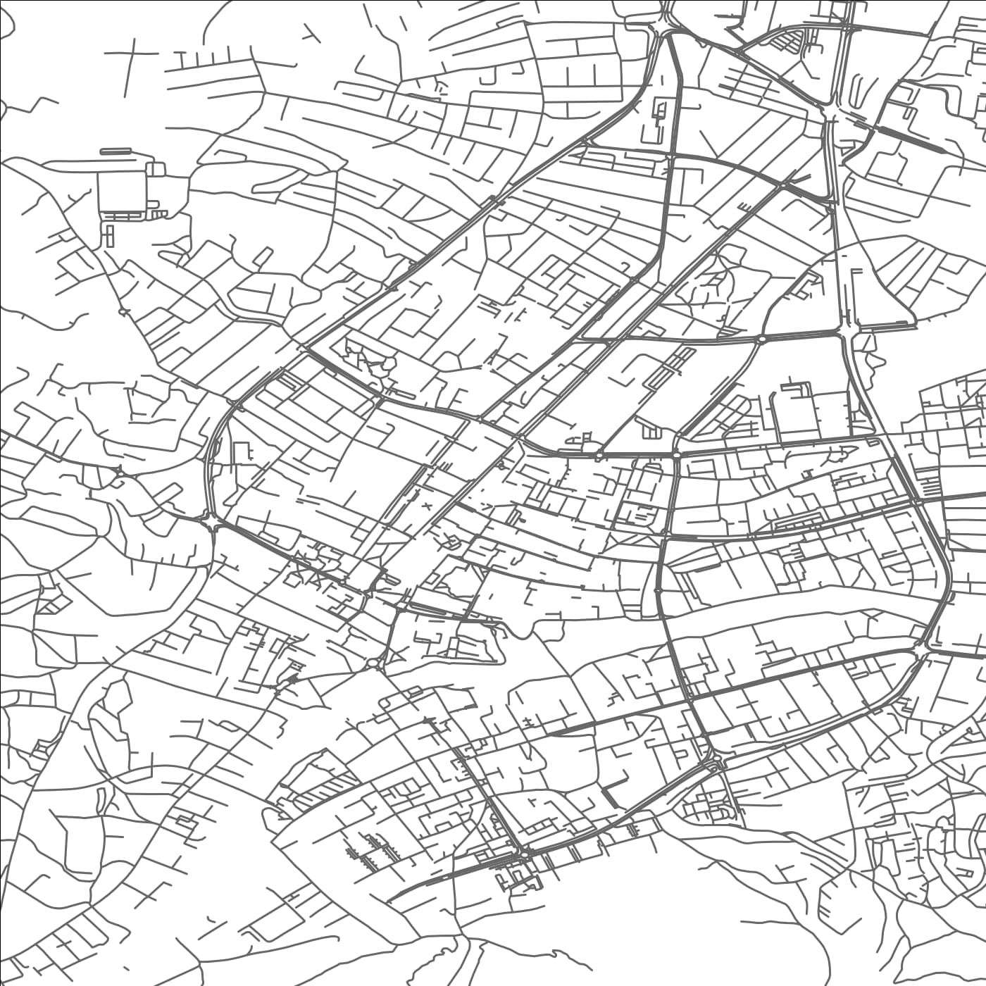 ROAD MAP OF BANJA LUKA, BOSNIA AND HERZEGOVINA BY MAPBAKES