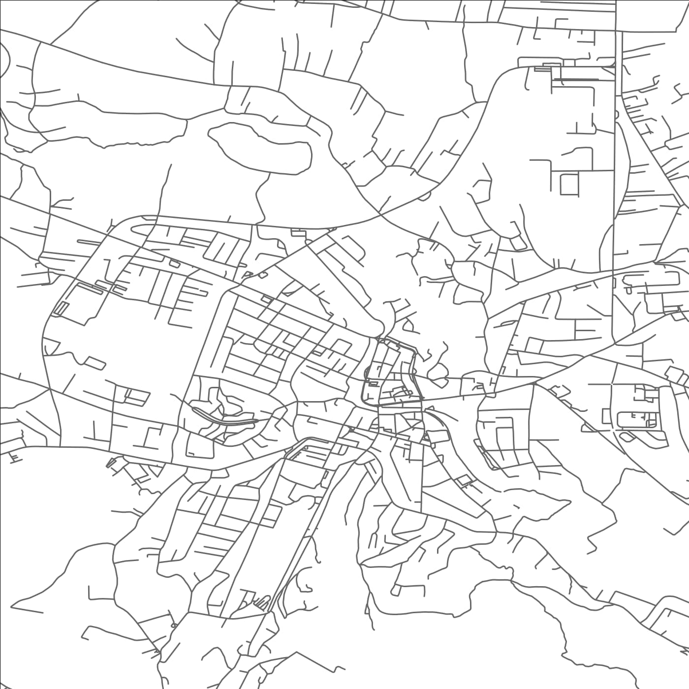 ROAD MAP OF BIHAC, BOSNIA AND HERZEGOVINA BY MAPBAKES