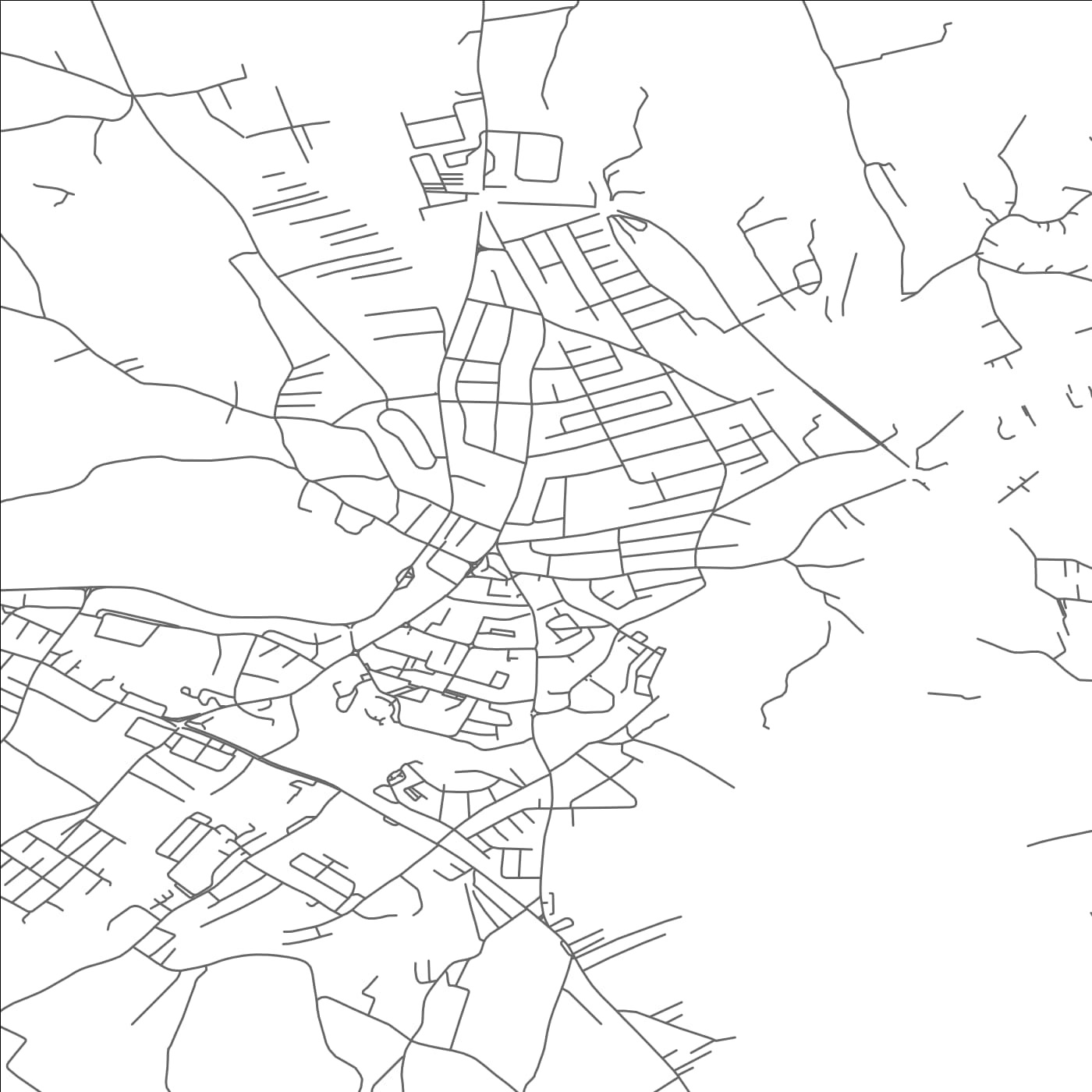 ROAD MAP OF BUGOJNO, BOSNIA AND HERZEGOVINA BY MAPBAKES