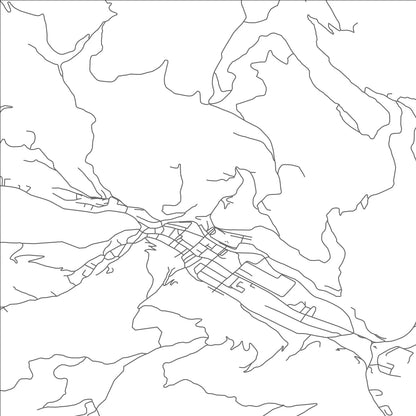 ROAD MAP OF FOJNICA, BOSNIA AND HERZEGOVINA BY MAPBAKES