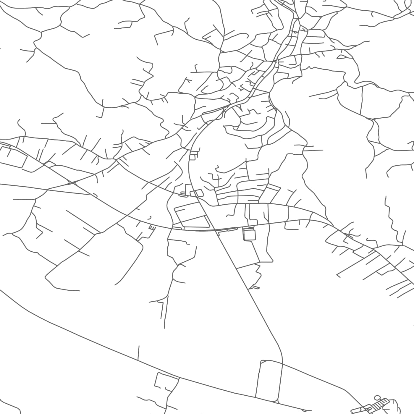 ROAD MAP OF GRACANICA, BOSNIA AND HERZEGOVINA BY MAPBAKES