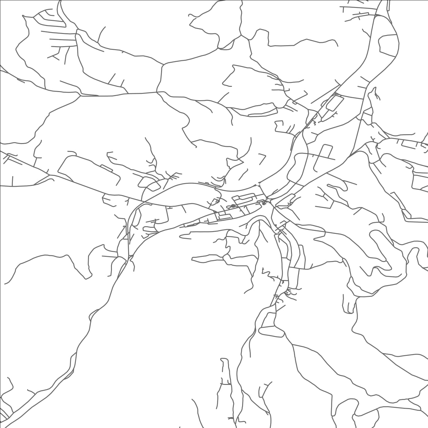 ROAD MAP OF HADZICI, BOSNIA AND HERZEGOVINA BY MAPBAKES