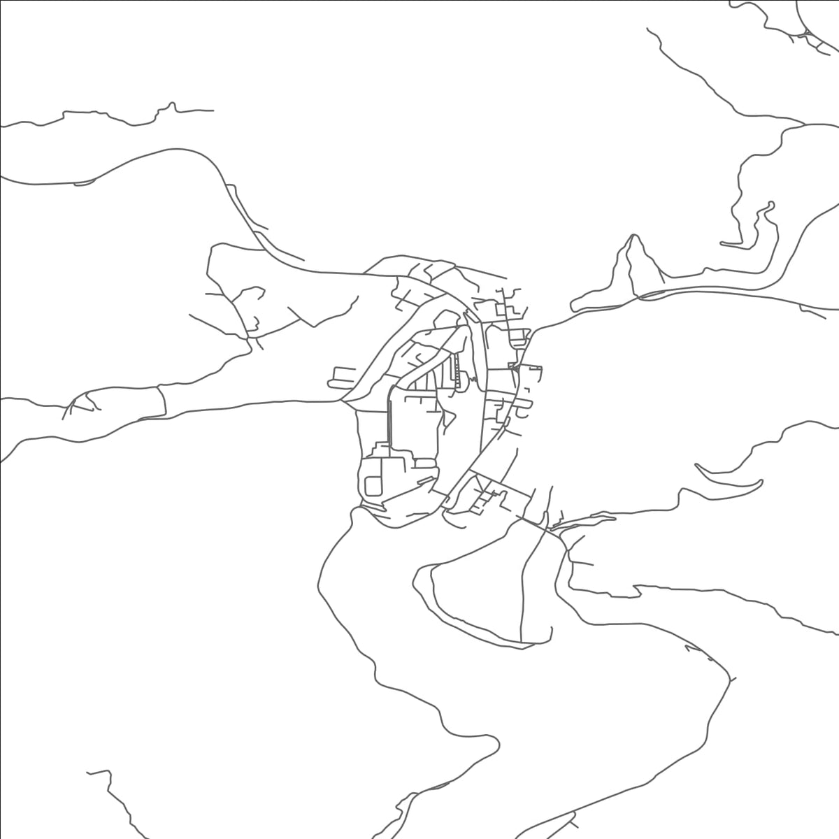 ROAD MAP OF JABLANICA, BOSNIA AND HERZEGOVINA BY MAPBAKES