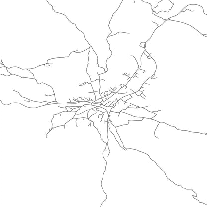 ROAD MAP OF KLADANJ, BOSNIA AND HERZEGOVINA BY MAPBAKES