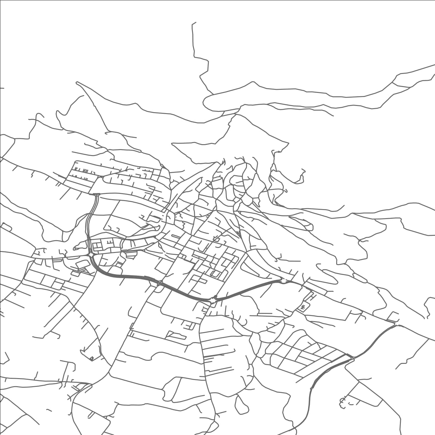 ROAD MAP OF LIVNO, BOSNIA AND HERZEGOVINA BY MAPBAKES