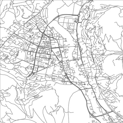 ROAD MAP OF MOSTAR, BOSNIA AND HERZEGOVINA BY MAPBAKES