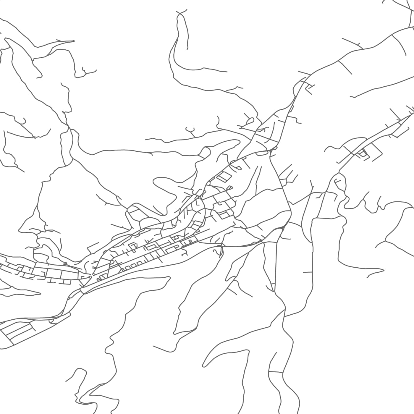 ROAD MAP OF NOVI TRAVNIK, BOSNIA AND HERZEGOVINA BY MAPBAKES