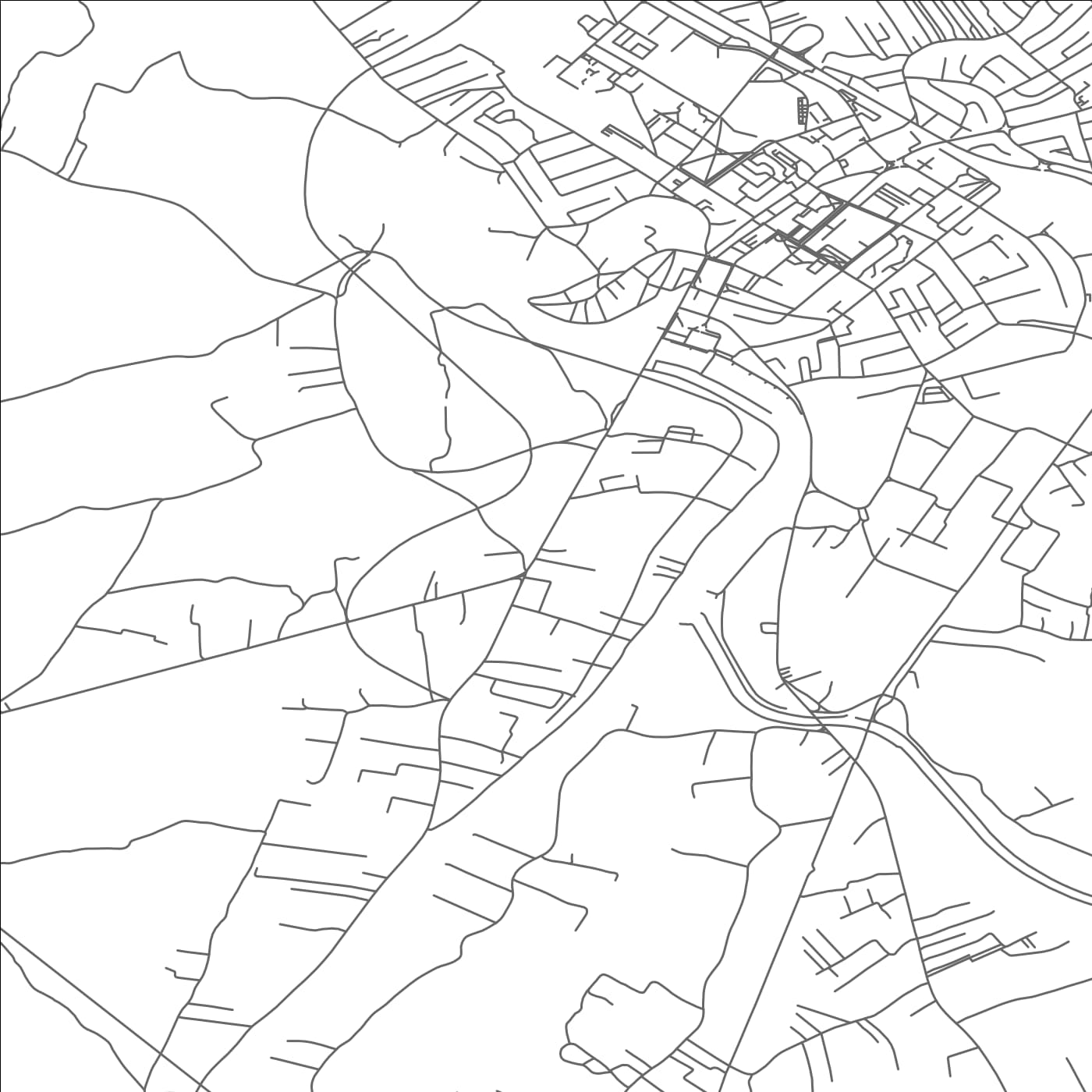 ROAD MAP OF PRIJEDOR, BOSNIA AND HERZEGOVINA BY MAPBAKES