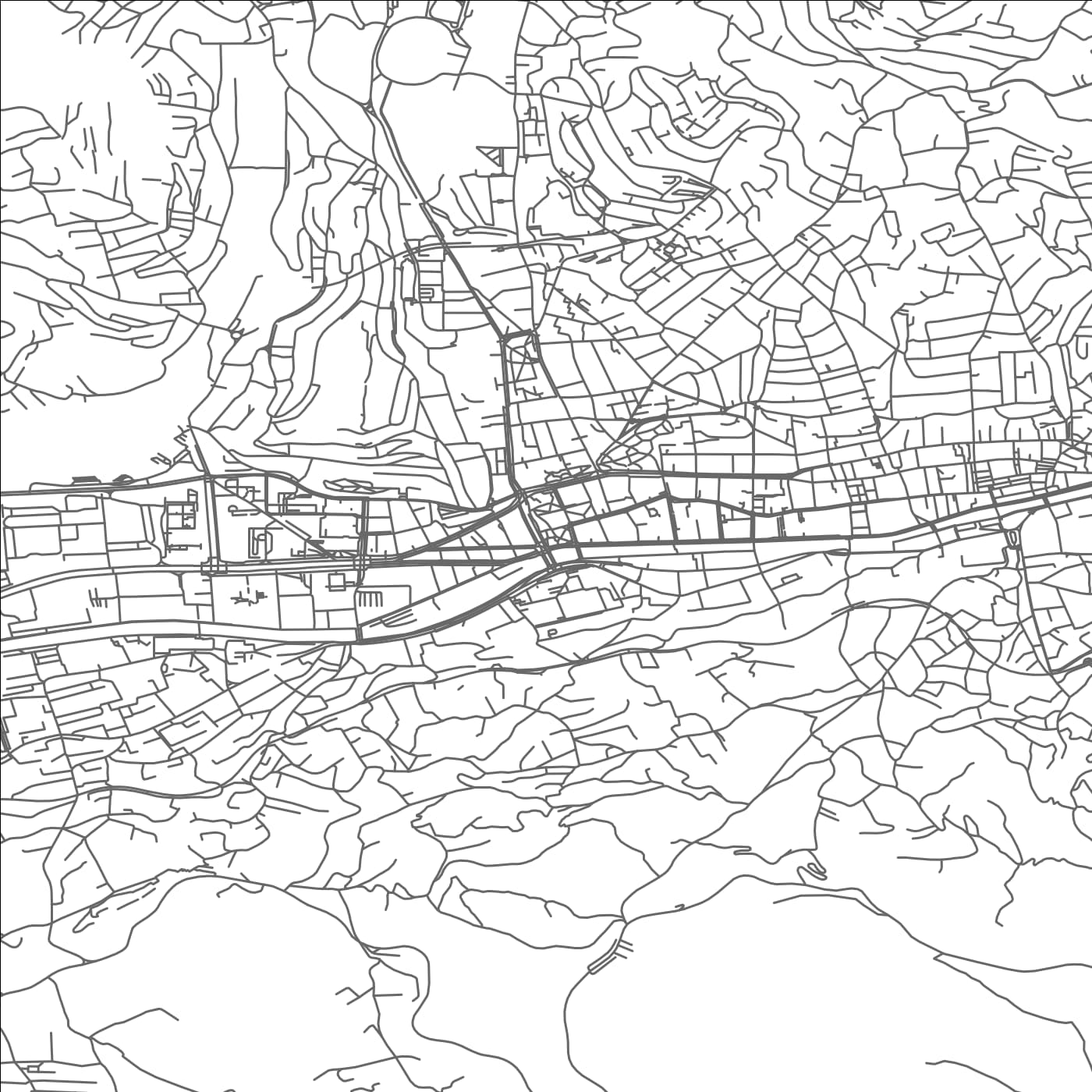 ROAD MAP OF SARAJEVO, BOSNIA AND HERZEGOVINA BY MAPBAKES