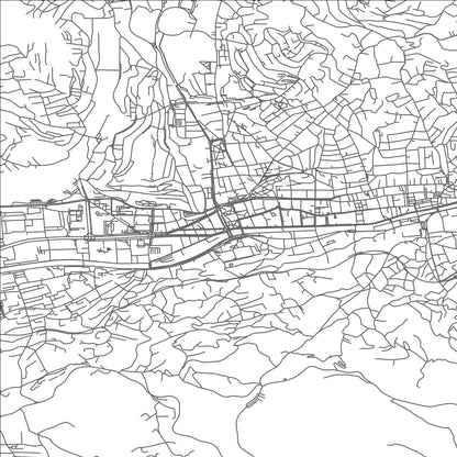 ROAD MAP OF SARAJEVO, BOSNIA AND HERZEGOVINA BY MAPBAKES