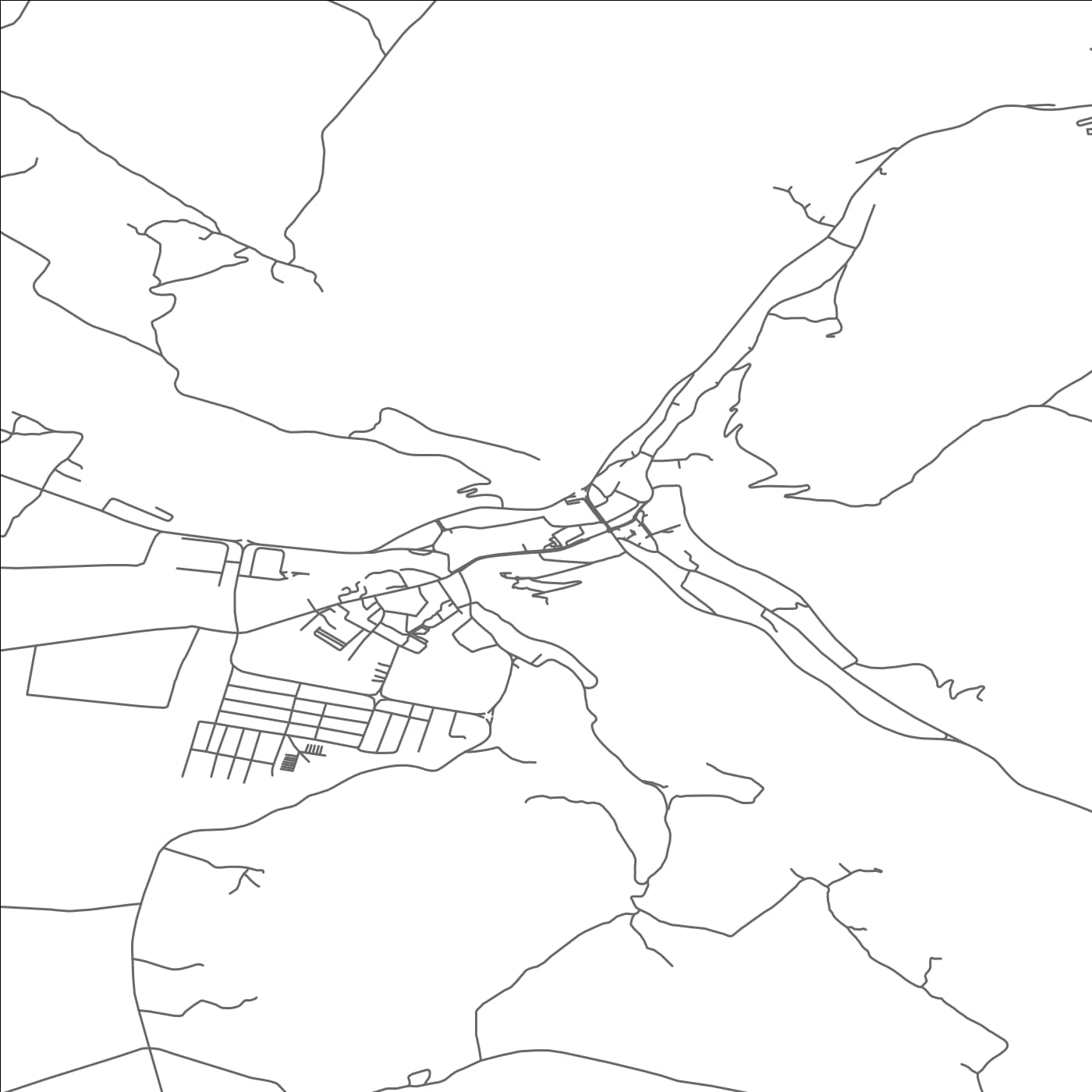 ROAD MAP OF STOLAC, BOSNIA AND HERZEGOVINA BY MAPBAKES