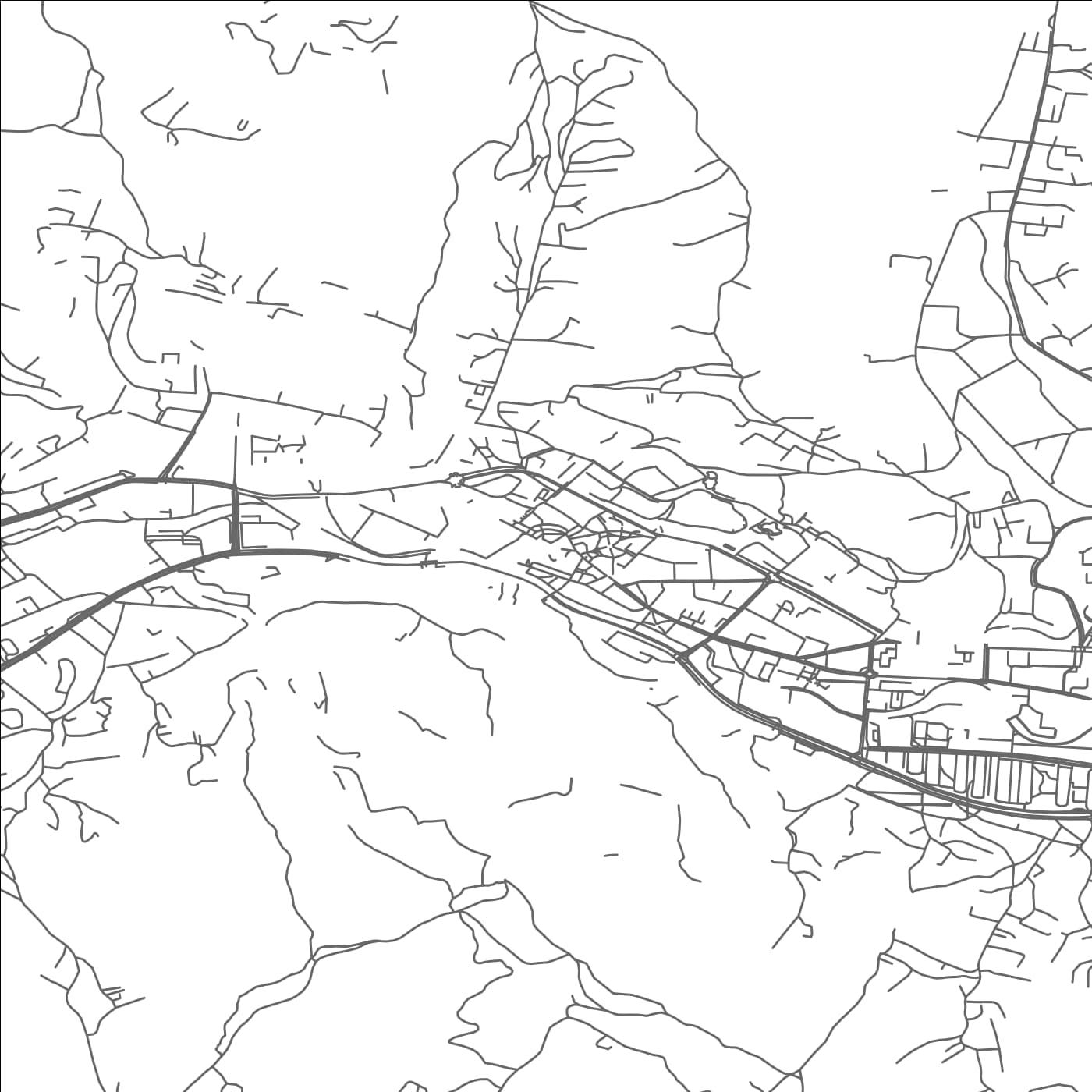 ROAD MAP OF TUZLA, BOSNIA AND HERZEGOVINA BY MAPBAKES