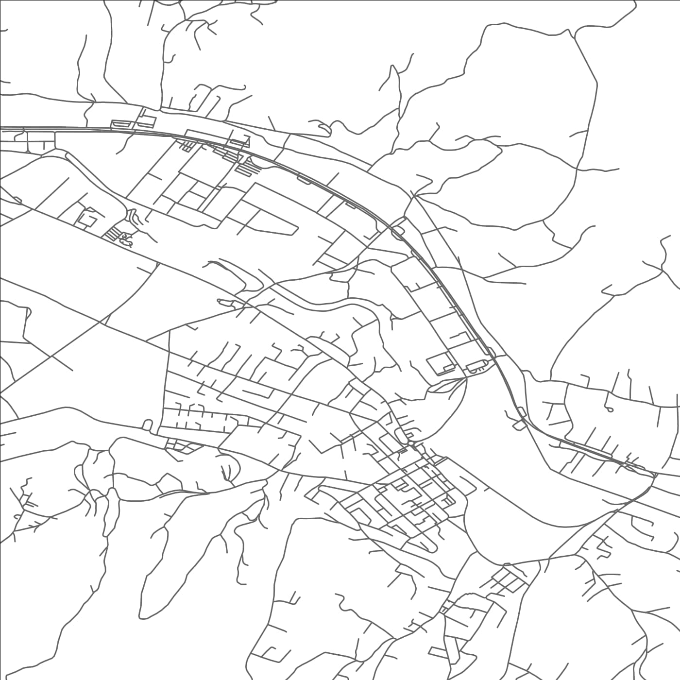 ROAD MAP OF VITEZ, BOSNIA AND HERZEGOVINA BY MAPBAKES