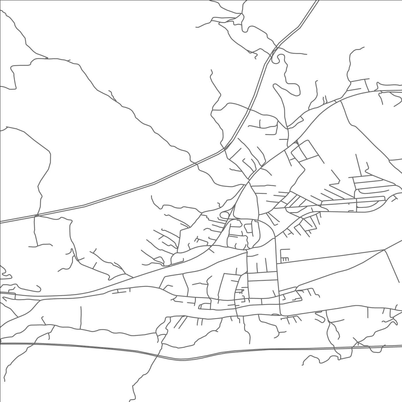 ROAD MAP OF ZEPCE, BOSNIA AND HERZEGOVINA BY MAPBAKES