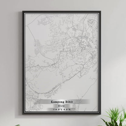 ROAD MAP OF KAMPONG BIBIT, BRUNEI BY MAPBAKES