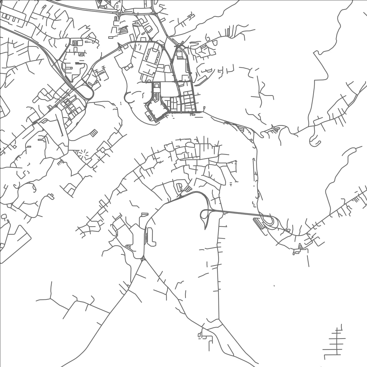 ROAD MAP OF KAMPONG SUNGAI KELUGUS, BRUNEI BY MAPBAKES