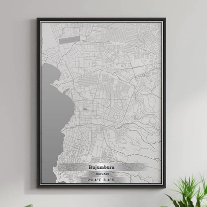 ROAD MAP OF BUJUMBURA, BURUNDI BY MAPBAKES