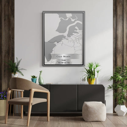 ROAD MAP OF CAYO MAMBI, CUBA BY MAPBAKES