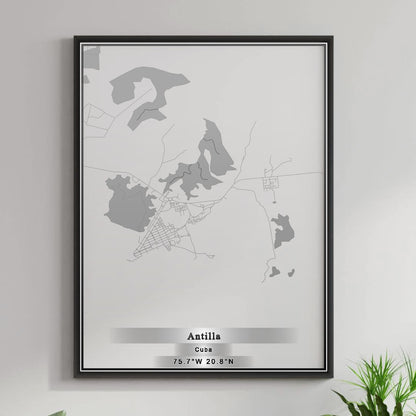 ROAD MAP OF ANTILLA, CUBA BY MAPBAKES