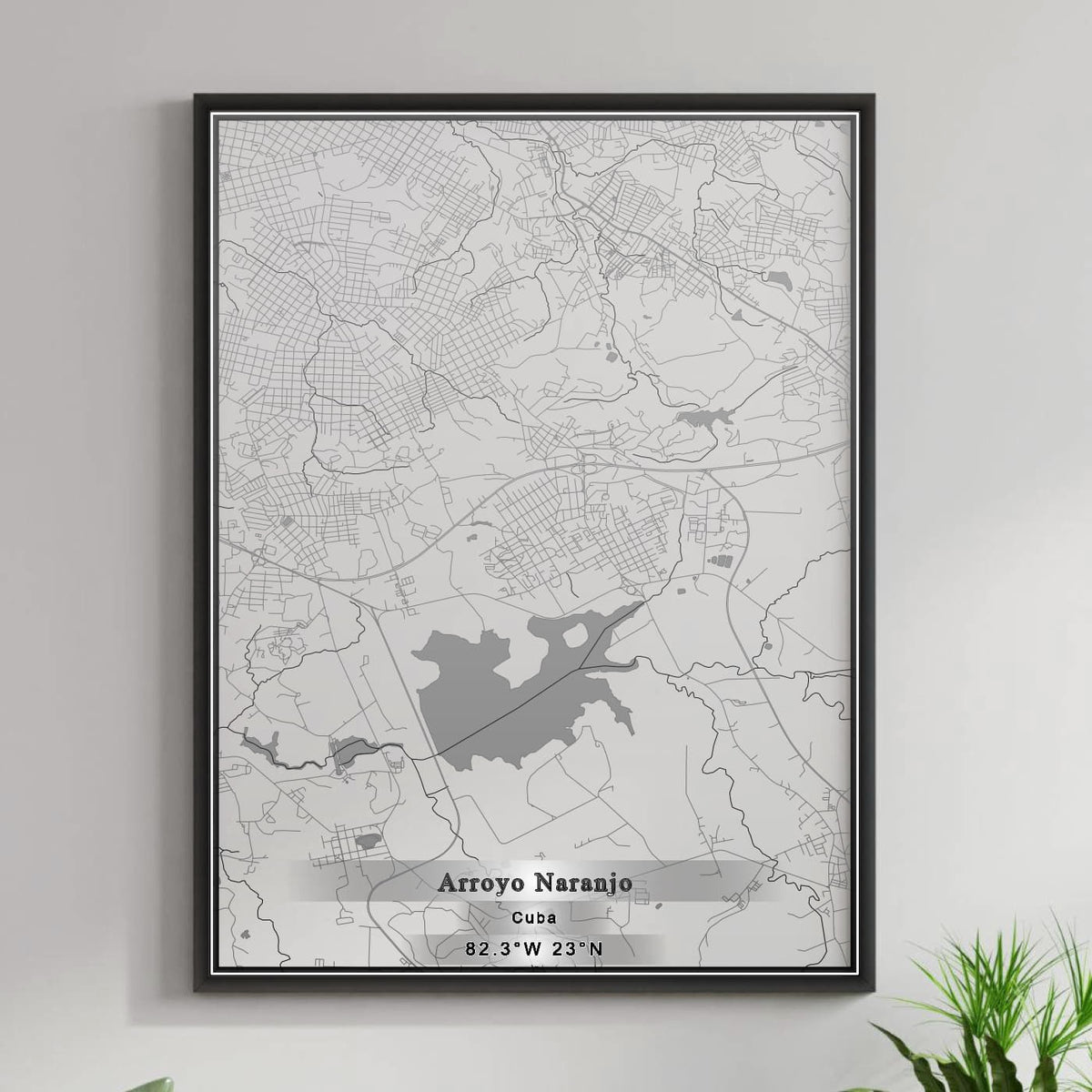 ROAD MAP OF ARROYO NARANJO, CUBA BY MAPBAKES