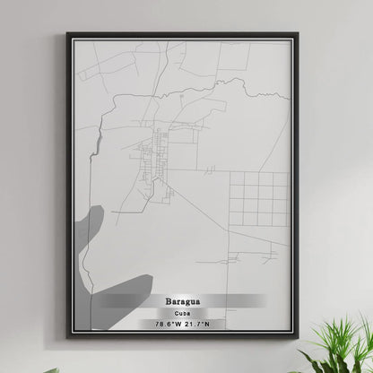 ROAD MAP OF BARAGUA, CUBA BY MAPBAKES