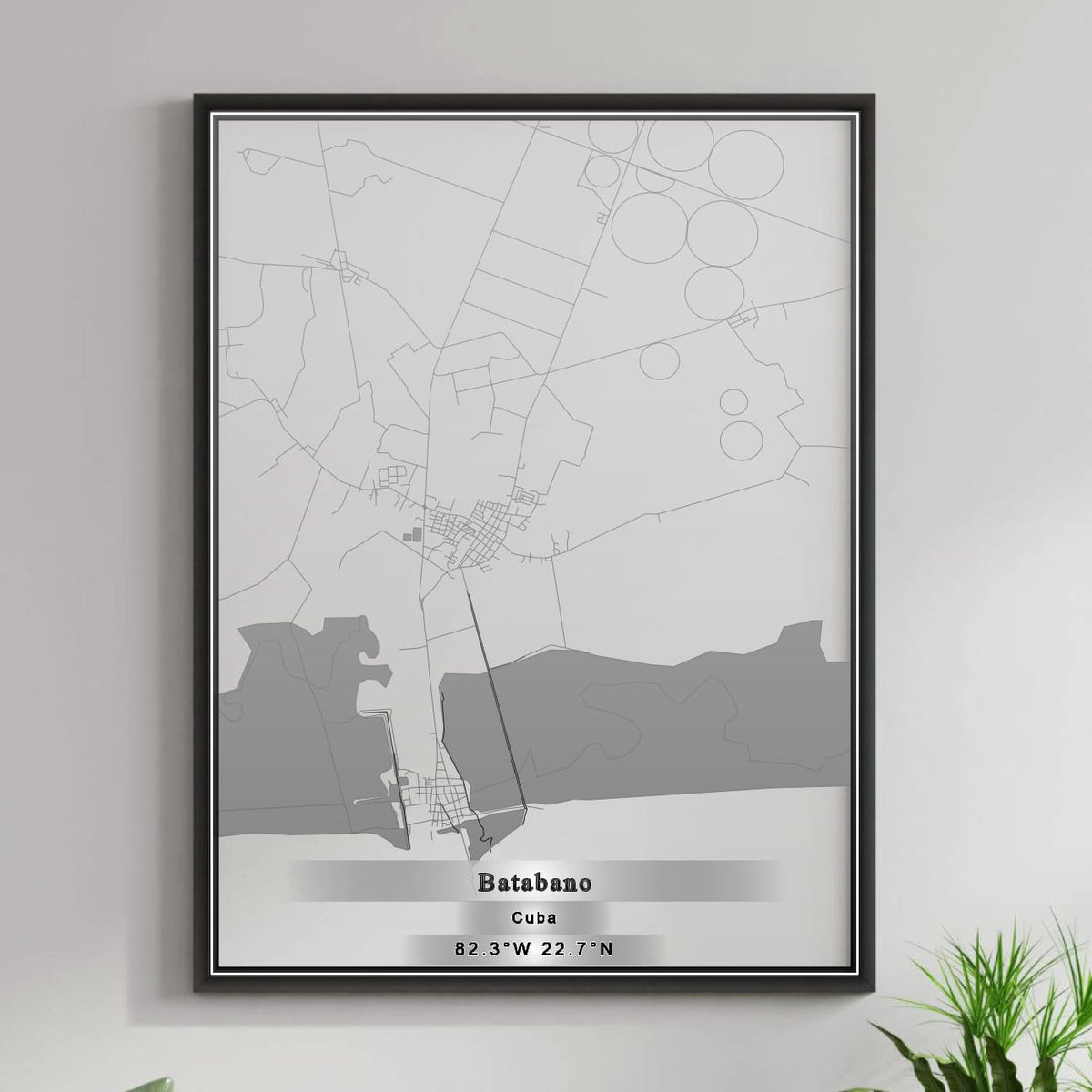 ROAD MAP OF BATABANO, CUBA BY MAPBAKES