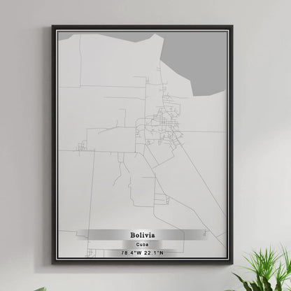 ROAD MAP OF BOLIVIA, CUBA BY MAPBAKES