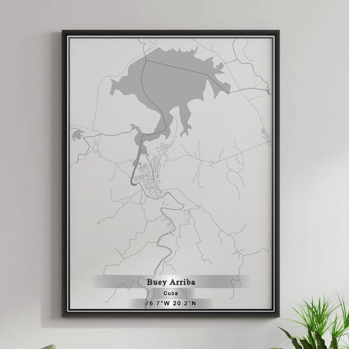 ROAD MAP OF BUEY ARRIBA, CUBA BY MAPBAKES