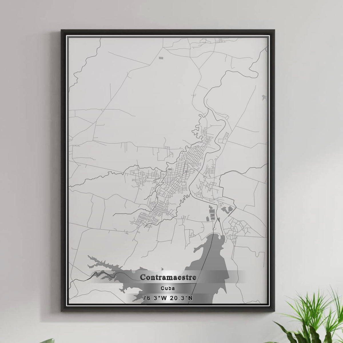 ROAD MAP OF CONTRAMAESTRE, CUBA BY MAPBAKES