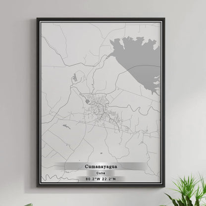 ROAD MAP OF CUMANAYAGUA, CUBA BY MAPBAKES
