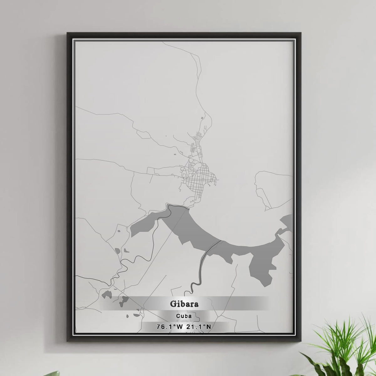 ROAD MAP OF GIBARA, CUBA BY MAPBAKES