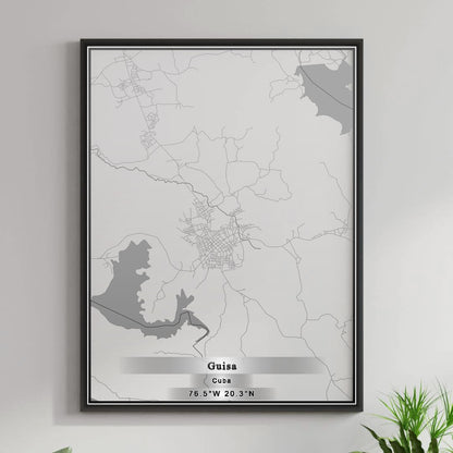 ROAD MAP OF GUISA, CUBA BY MAPBAKES