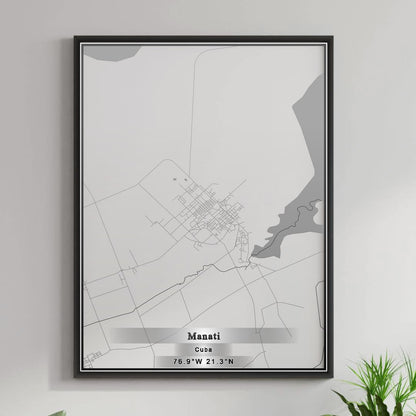 ROAD MAP OF MANATI, CUBA BY MAPBAKES