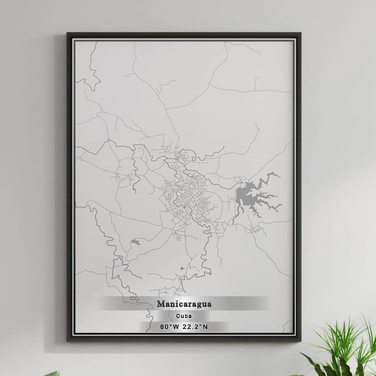 ROAD MAP OF MANICARAGUA, CUBA BY MAPBAKES