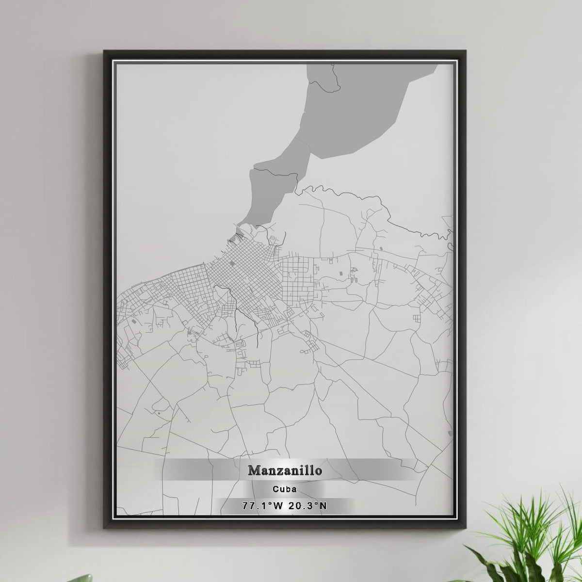 ROAD MAP OF MANZANILLO, CUBA BY MAPBAKES