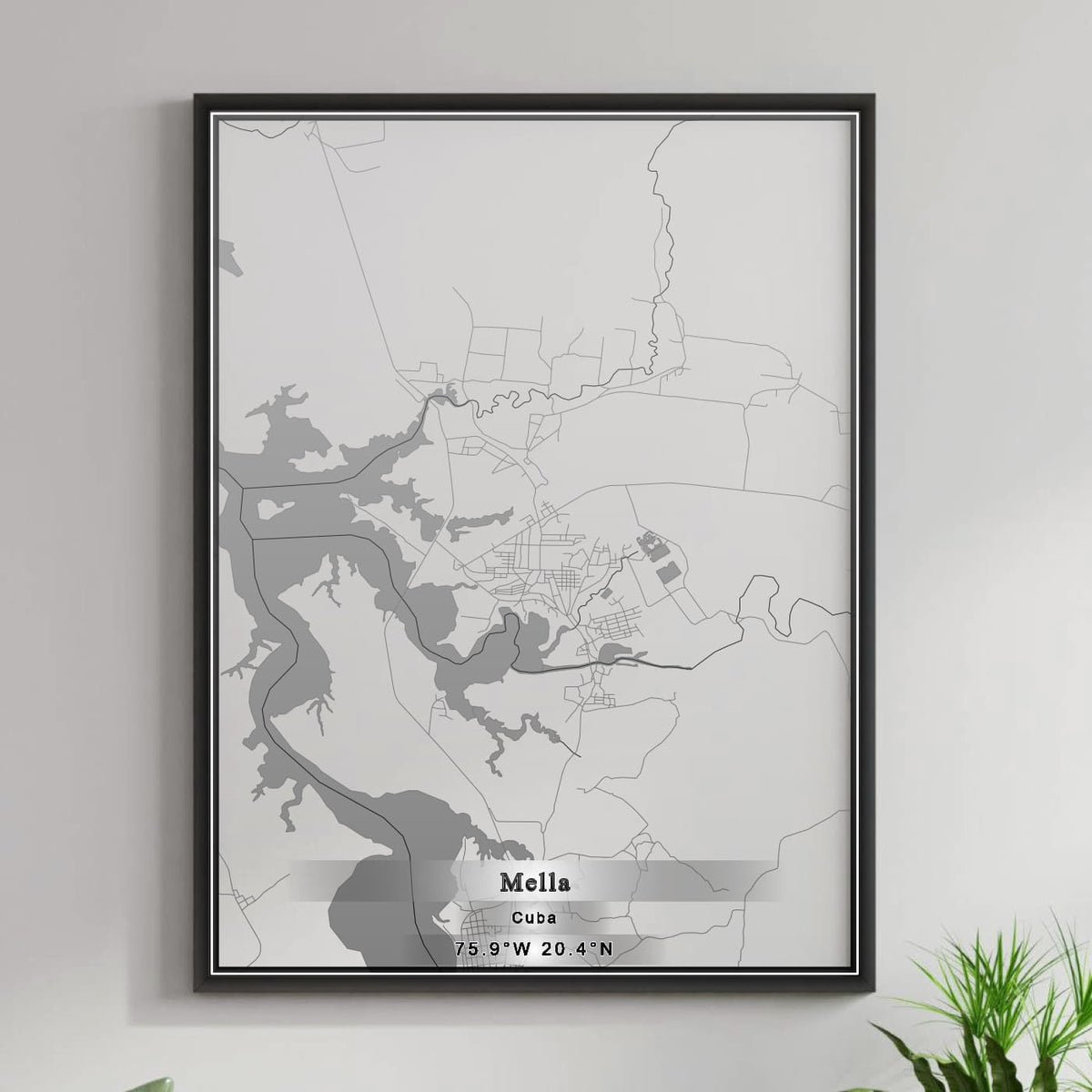 ROAD MAP OF MELLA, CUBA BY MAPBAKES