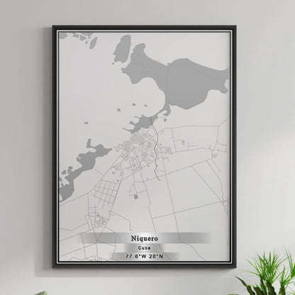 ROAD MAP OF NIQUERO, CUBA BY MAPBAKES